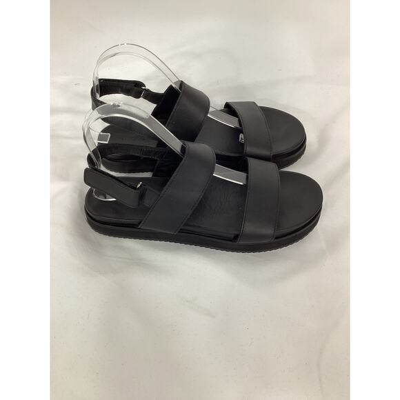 Nisolo 'Go-to' Flatform Black Leather Sandal 2.0 Size 8.5 - Picture 4 of 5